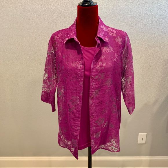 Salon Studio Tops - Salon Studio 2 piece purple top